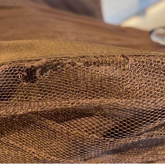 Alfred Angelo Chocolate Brown Strapless Tulle Formal Dress Size 10 - Picture 5 of 15